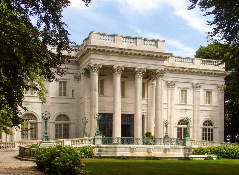 The Marble House, an opulent mansion originally owned the Vanderbilt family
