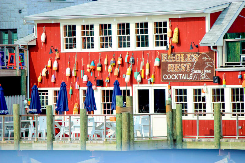The Eagles Nest, a kitschy waterfront bar in Bar Habor, Maine
