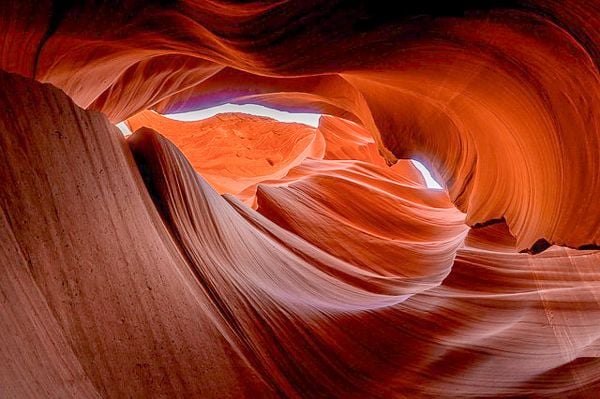 Inside Antelope Canyon, a mesmerizing canyon with stunning rock formations and vibrant colors