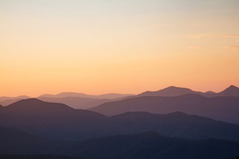 Indulge in moments of serenity as you explore the Blue Ridge Mountains in Asheville