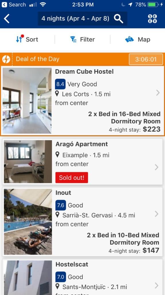 Booking.com is one of the best travel apps in 2019. It's also one of the best travel apps for Europe.