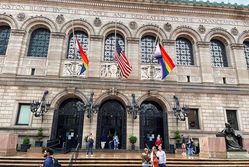 Iconic Boston Public Library, a historic treasure of knowledge and culture