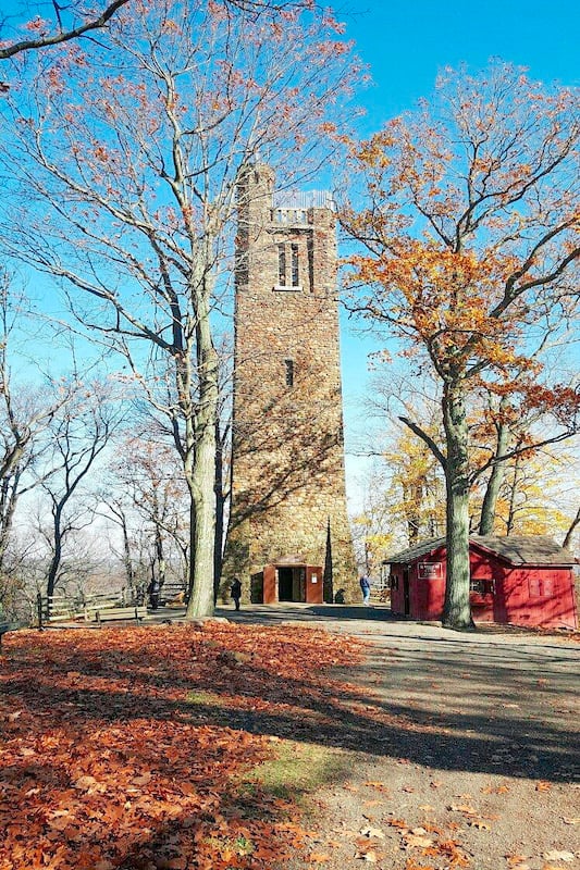 Bowman's Hill Tower is a historic observation tower situated in Washington Crossing Historic Park, Pennsylvania.