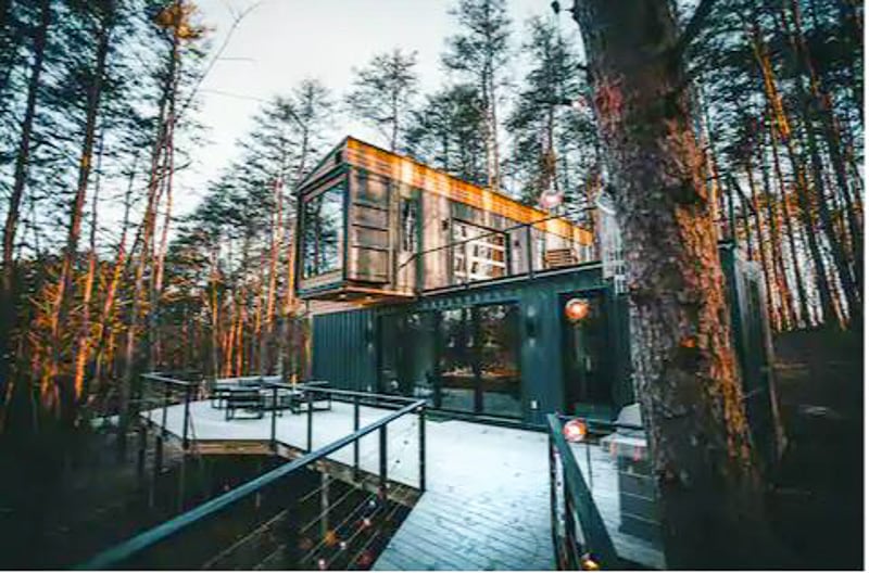 This box-looking cabin in Ohio is one of the best vacation rentals in the US.