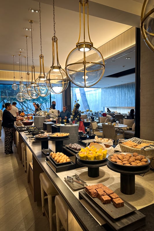Breakfast buffet at Cabo de Hornos Hotel