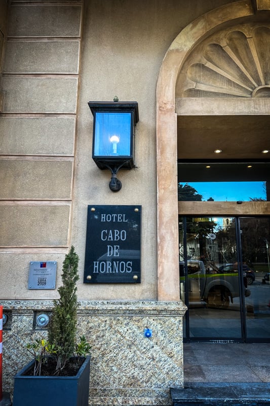 Front door of the hotel