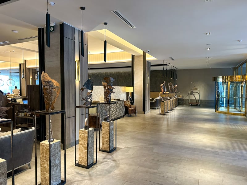 Hotel lobby at the Cabo de Hornos