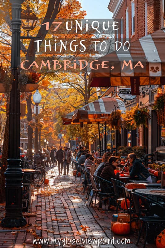 Lively downtown area of Cambridge