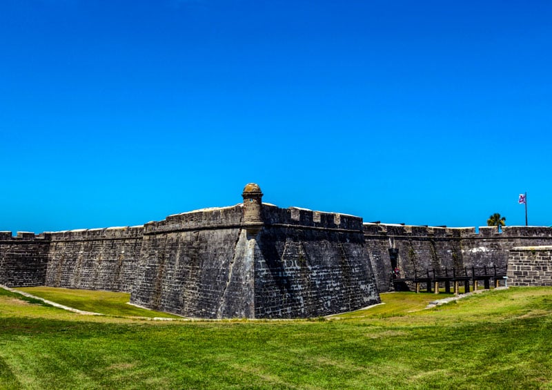 Castillo de San Marcos, the oldest masonry fort in the continental United States, offers both history and breathtaking views.
