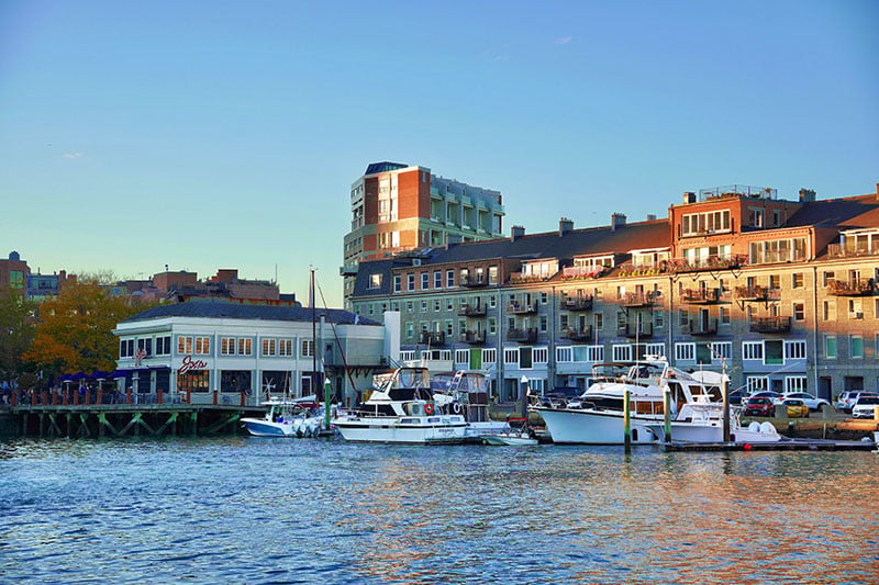 Scenic park along the waterfront. Christopher Columbus Park offers relaxation and waterfront views.