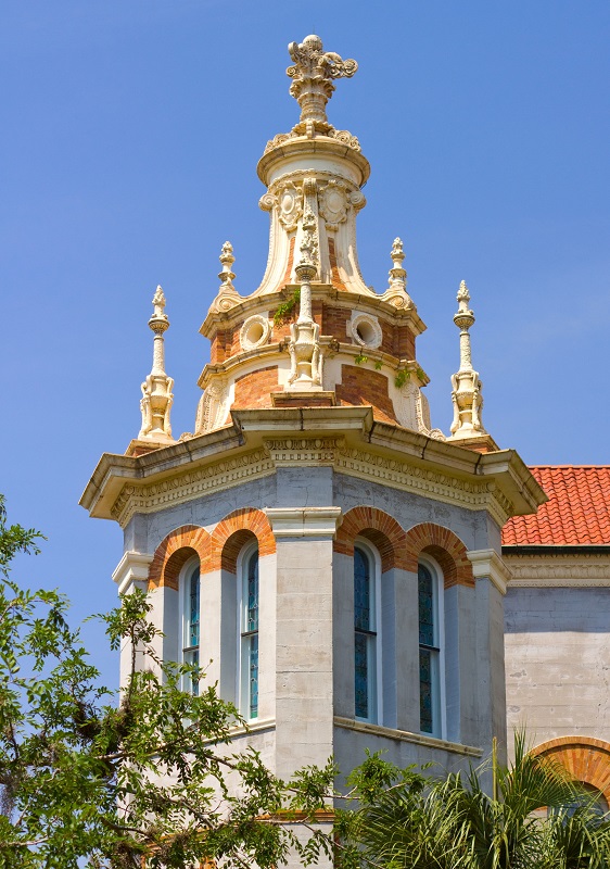 Exquisite church architecture in St. Augustine, Florida, showcasing historic and ornate designs.