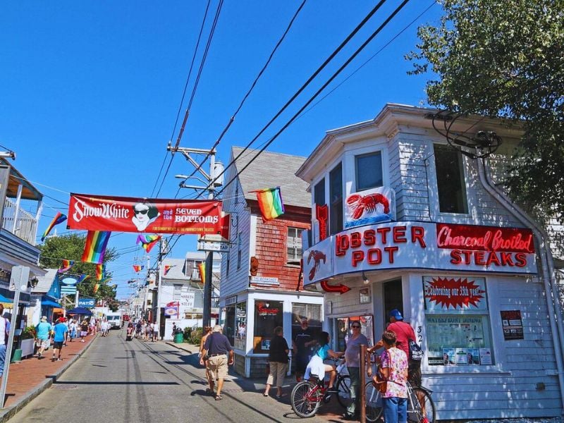 The distinctive art galleries in Commercial Street, Provincetown make a focal point for residents and tourists to discover.