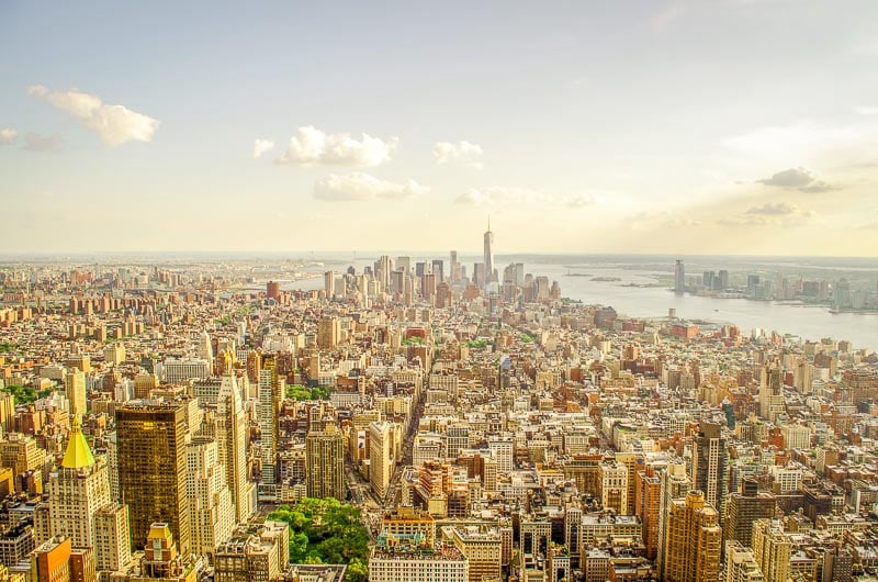 NYC is an endless concrete jungle.