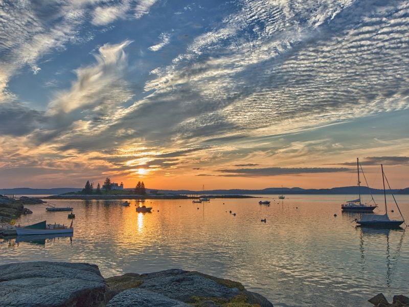 Deer Isle exudes a relaxed island ambiance, inviting visitors to unwind and embrace its tranquil coastal charm.