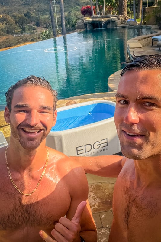 Photo of Joshua and I with the Edge Tub