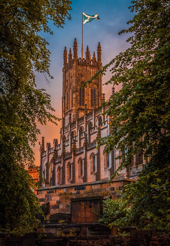 Gothic architecture in Edinburgh, Scotland.