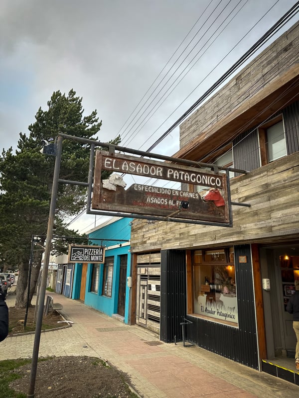 The outdoor facade at the El Asador Patagonico