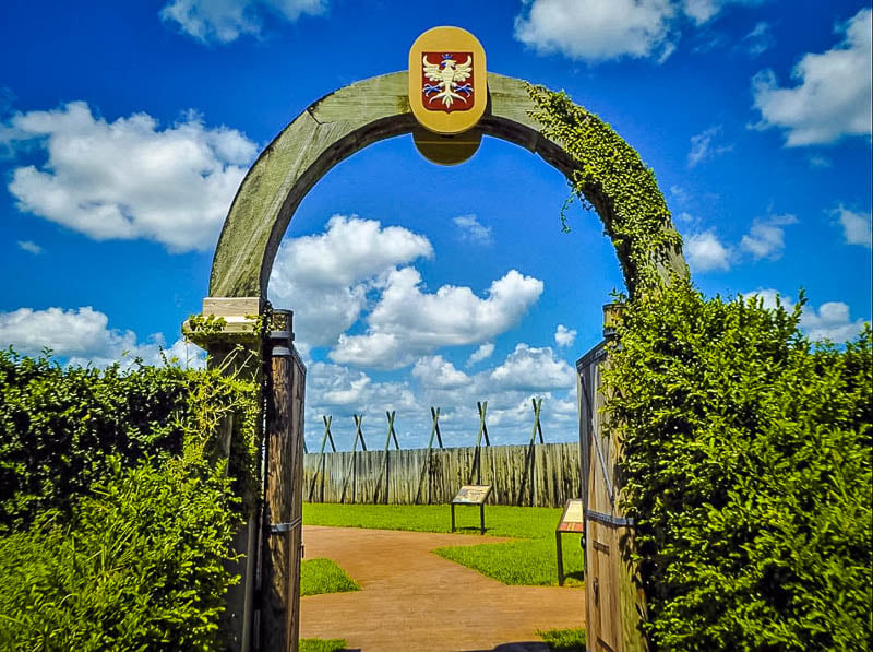 The entrance to Fort Caroline in Florida.