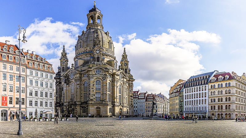 This Lutheran church has been fully restored to its former glory