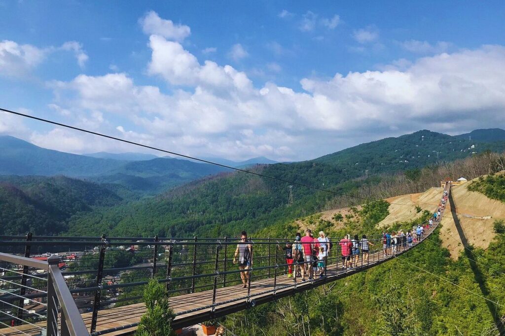 Gatlinburg SkyLift Park,  at a height of 1,800 feet, offering an unparalleled view
