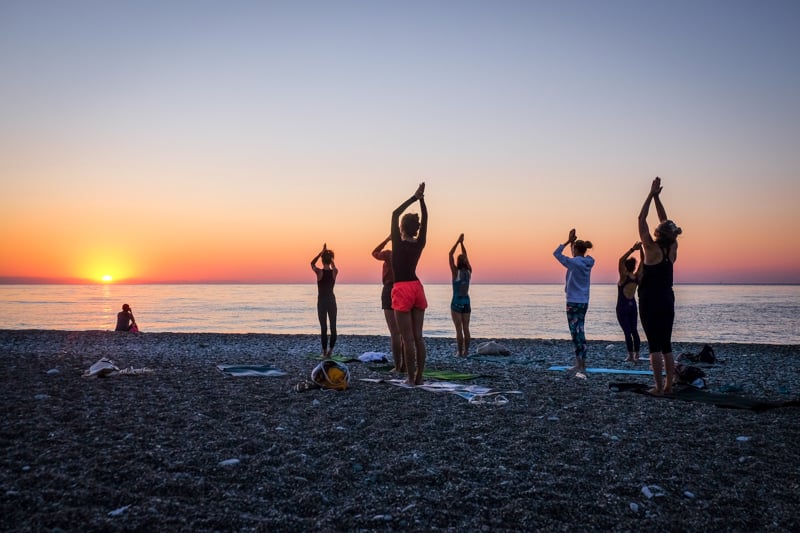 It's hard not to feel gratitude after an evening yoga and meditation session.