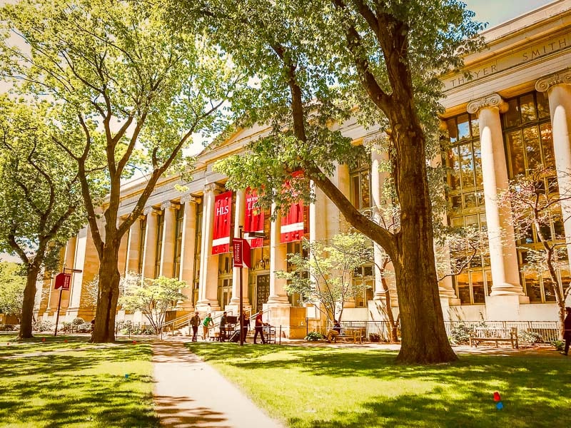 Langdell Hall is home to the Harvard Law School Library, the world's largest academic law library.