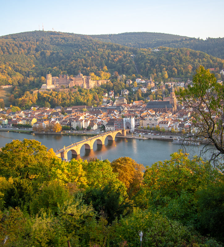 Heidelberg Germany from the Philosphenweg. It's one of the nicest cities in Europe.