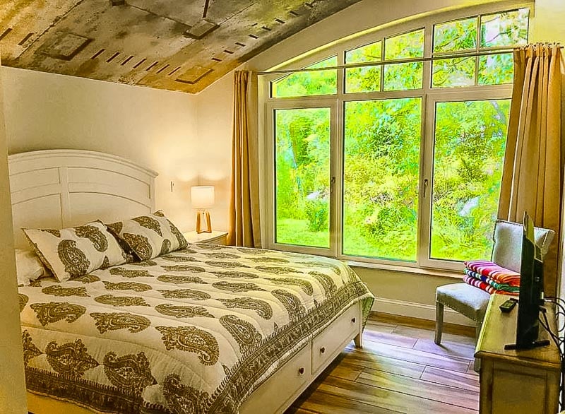 Master bedroom in the hobbit house.