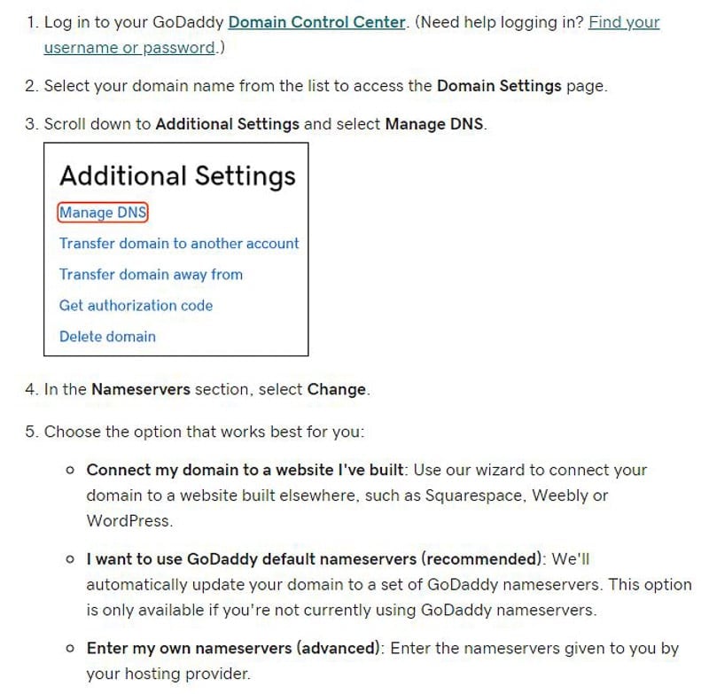 Connecting your domain and hosting