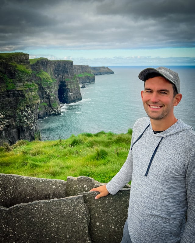 Me overlooking the Cliffs of Moher