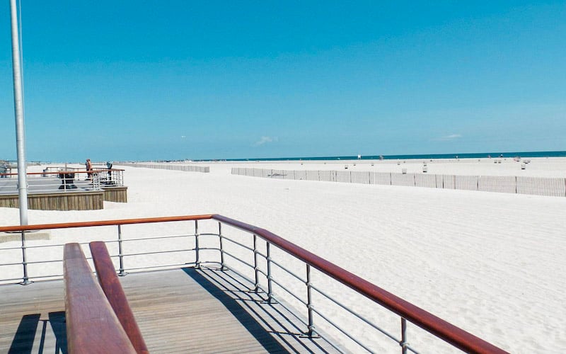 Jones Beach State Park is a popular seaside destination on Long Island, offering sandy shores and recreational bliss.
