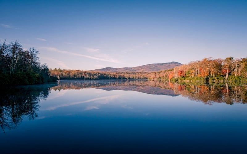 Julian Price Memorial Park is known for its serene lake, scenic trails, and the embracing beauty of the surrounding mountains.