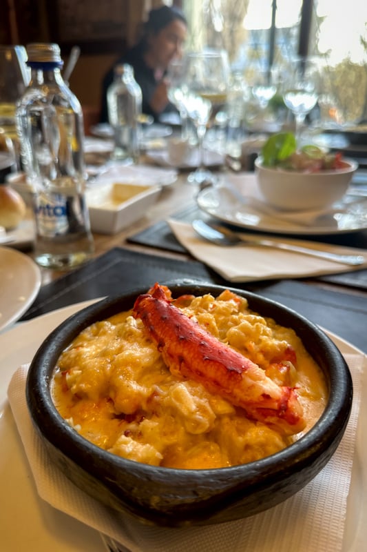 Centolla king crab dish