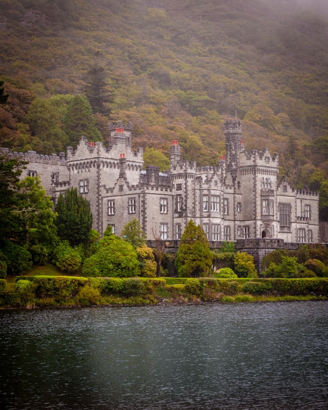 Kylemore Abbey is located in Connemara, which lies along the Wild Atlantic Way