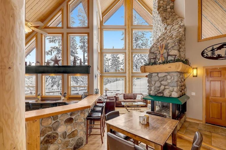 Living room area with a view