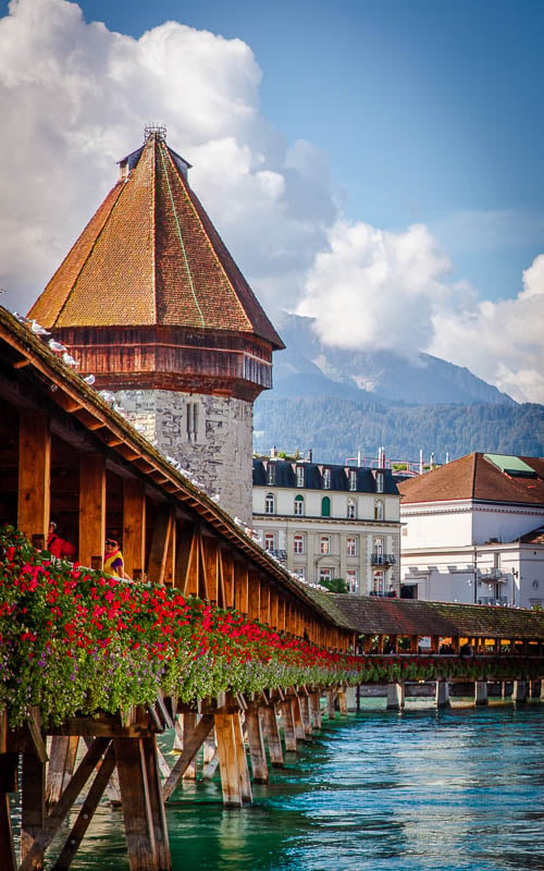 Lucerne's iconic bridge