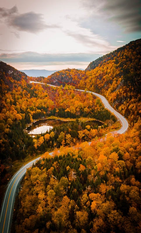 The Mad River Valley on a Vermont New Hampshire Maine road