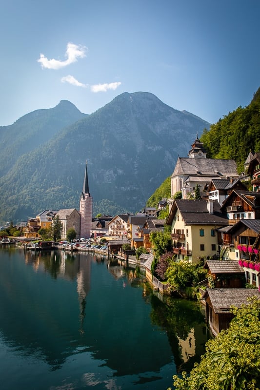 Hallstatt, Austria: A picturesque Austrian lake surrounded by the charming village of Hallstatt