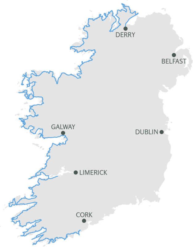 Map of the Wild Atlantic Way