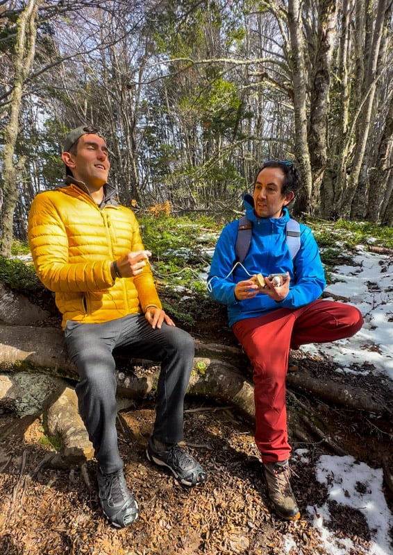 Trying out the PlantWave device with Eduardo from EcoYoga Patagonia 