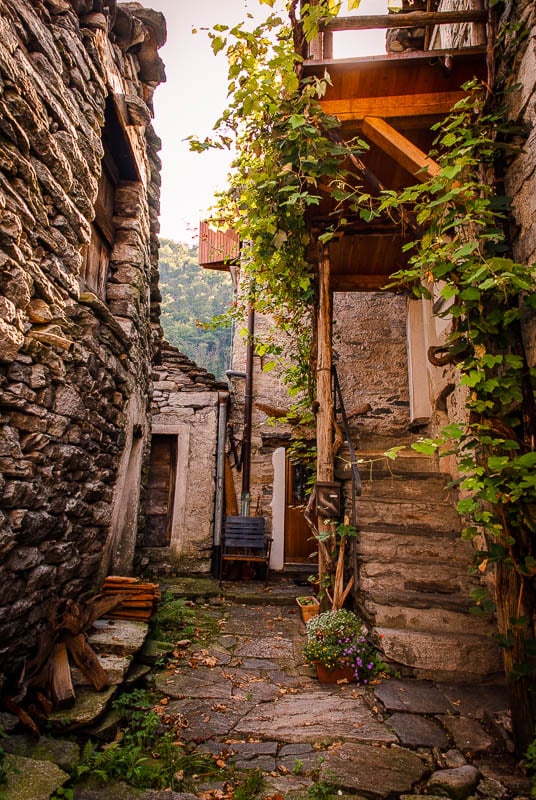 Authentic houses in Switzerland's Ticino canton.