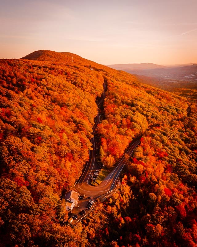 The Mohawk Trail in the Berkshires is home to jaw-dropping fall foliage scenery.