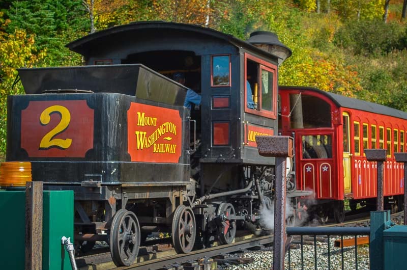 Fall in New England is well spent aboard the Mt. Washington Cog Railway.