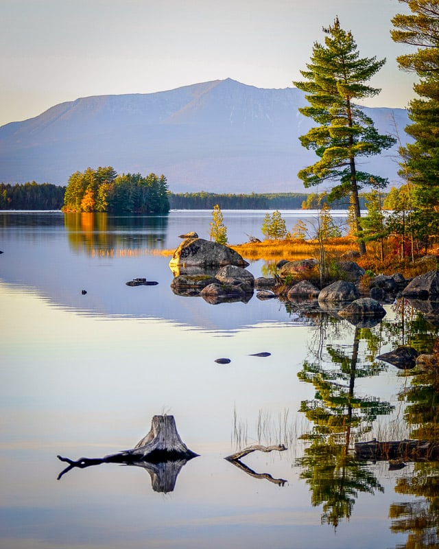 Beautiful waterfront views with Katahdin as a backdrop