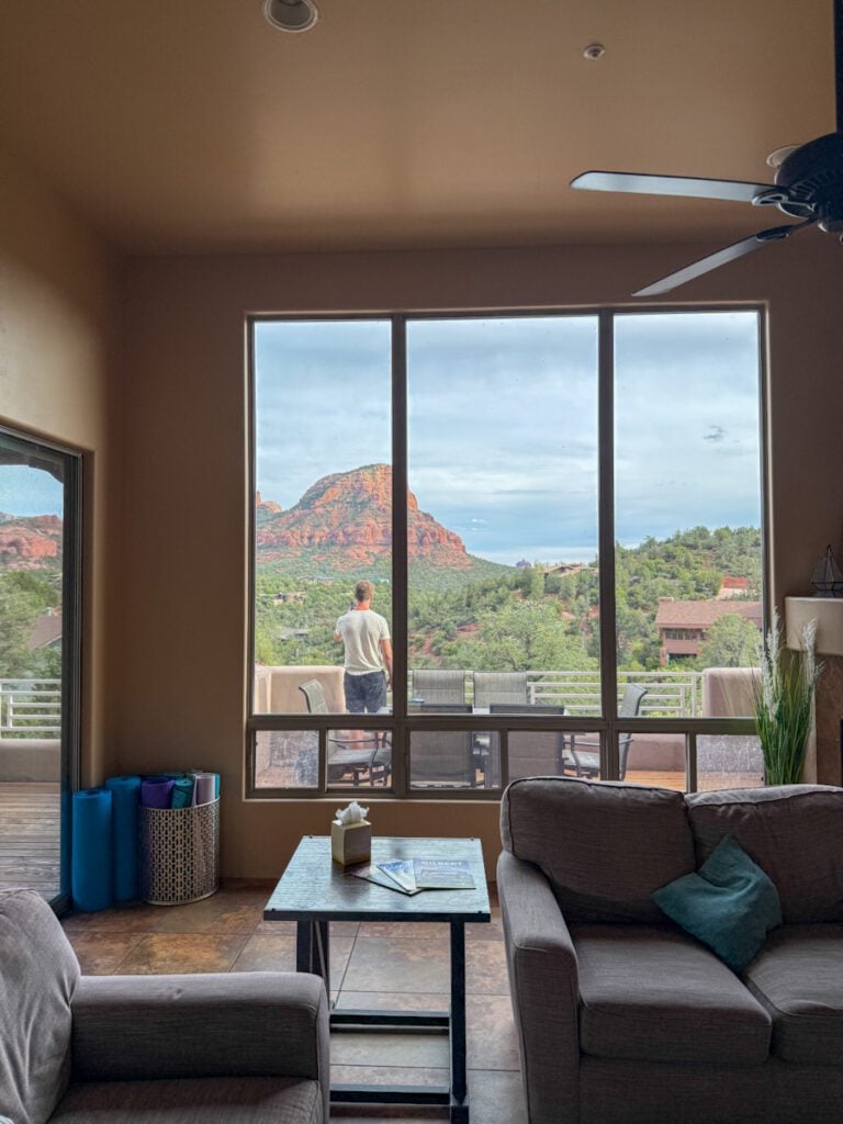 My photo from a Sedona Airbnb I rented during my group mastermind in May