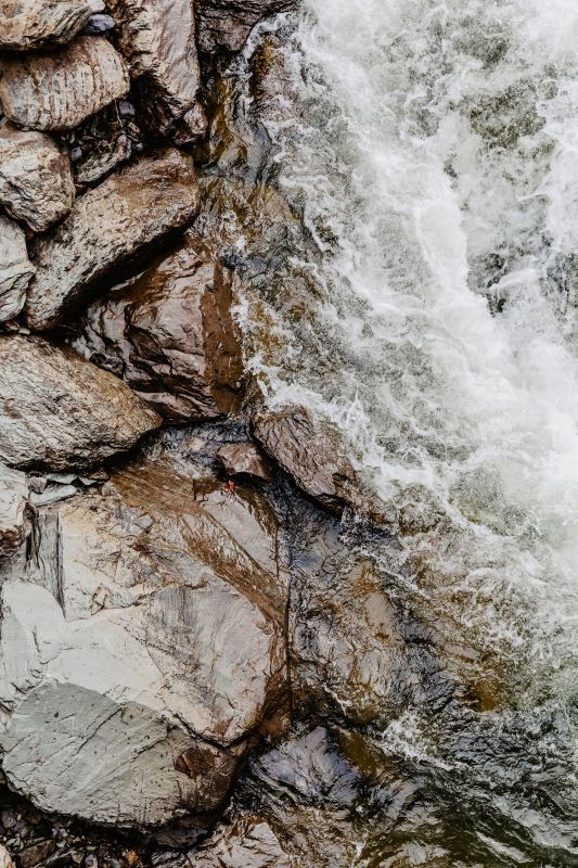 Ariel view showcasing the rugged beauty of Ocoee River's rapids