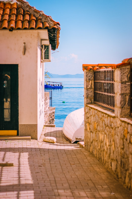 A Mediterranean beach town in Ohrid