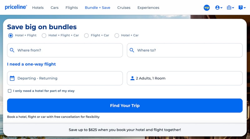 Priceline homepage is among the best online travel agency for finding discount rates for travel-related purchase