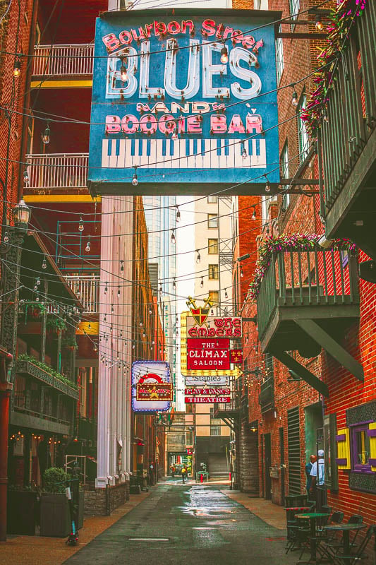 Printer's Alley in Nashville, Tennessee.