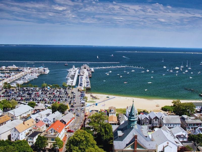 Provincetown Harbor showcases coastal beauty and historical significance on the tip of Cape Cod.